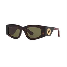 Gucci GG 1664S 002 51 Kahverengi Dikdörtgen Kırçıllı Kadın Güneş Gözlüğü