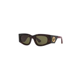 Gucci GG 1664S 002 51 Kahverengi Dikdörtgen Kırçıllı Kadın Güneş Gözlüğü