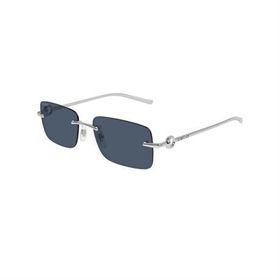 Gucci GG 1703S 003 55 Gri Metal Dikdörtgen Unisex Güneş Gözlüğü