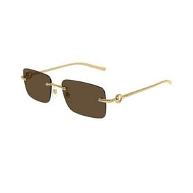 Gucci GG 1703S 004 55 Gold-Metal Dikdörtgen Unisex Güneş Gözlüğü