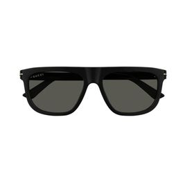 Gucci GG 1726S 001 56 Siyah Oval Kemik Unisex Güneş Gözlüğü