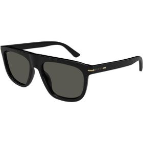 Gucci GG 1726S 001 56 Siyah Oval Kemik Unisex Güneş Gözlüğü