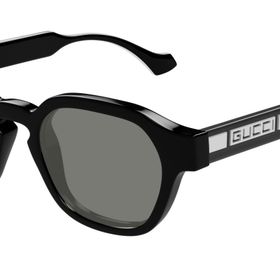 Gucci GG 1730S 001 50 Siyah Oval Kemik Erkek Güneş Gözlüğü