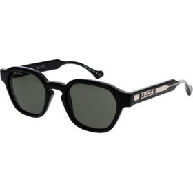 Gucci GG 1730S 001 50 Siyah Oval Kemik Erkek Güneş Gözlüğü