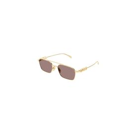 Gucci GG 1804S 003 54 Unisex Dikdörtgen Gold Metal Güneş Gözlüğü