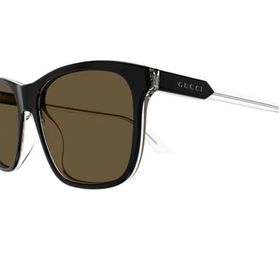 Gucci GG 1819S 005 57 Erkek Kare Siyah Kombine Güneş Gözlüğü