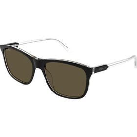 Gucci GG 1819S 005 57 Erkek Kare Siyah Kombine Güneş Gözlüğü