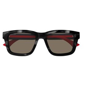 Gucci GG 1869S 004 53 Unisex Kare Kırçıllı Siyah Kemik Güneş Gözlüğü