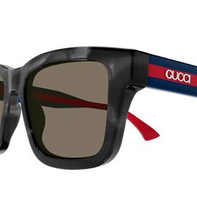 Gucci GG 1869S 004 53 Unisex Kare Kırçıllı Siyah Kemik Güneş Gözlüğü
