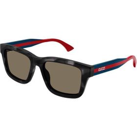 Gucci GG 1869S 004 53 Unisex Kare Kırçıllı Siyah Kemik Güneş Gözlüğü