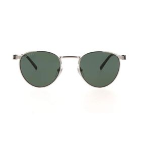 Gucci GG 1875S 002 48 Unisex Oval Gri Metal Güneş Gözlüğü