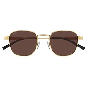 Gucci GG 1876S 002 50 Unisex Kare Gold Metal Güneş Gözlüğü