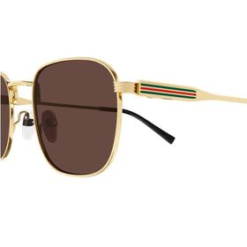 Gucci GG 1876S 002 50 Unisex Kare Gold Metal Güneş Gözlüğü