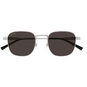 Gucci GG 1876S 003 50 Unisex Kare Gri Metal Güneş Gözlüğü