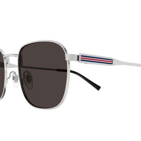 Gucci GG 1876S 003 50 Unisex Kare Gri Metal Güneş Gözlüğü
