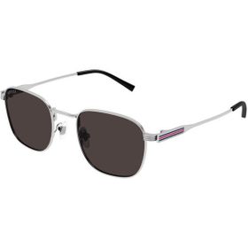 Gucci GG 1876S 003 50 Unisex Kare Gri Metal Güneş Gözlüğü