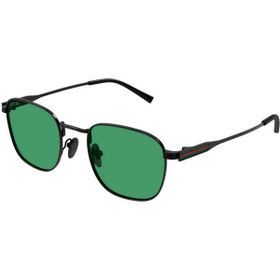 Gucci GG 1876S 004 50 Kare Siyah Metal Unisex Güneş Gözlüğü