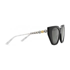 Gucci GG0641S 001 53-19 Siyah Cat Eye Çerçeveli Füme Mat Camlı Kadın Güneş Gözlüğü