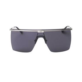 Gucci GG1096S 001 99-1 Kadın Gümüş Geometrik Çerçevesiz Füme Mat Camlı Güneş Gözlüğü