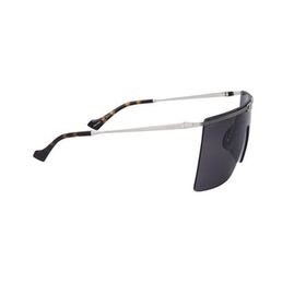 Gucci GG1096S 001 99-1 Kadın Gümüş Geometrik Çerçevesiz Füme Mat Camlı Güneş Gözlüğü