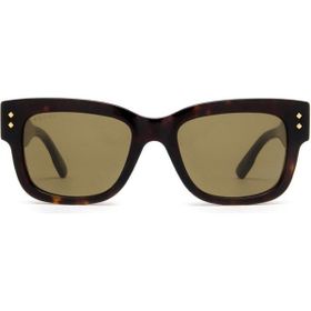 Gucci GG1217S 002 53-20 Kadın Kahverengi Mat Camlı Dikdörtgen Asetat Güneş Gözlüğü