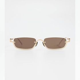 Gucci GG1278S Altın Kahverengi 55 19 140 Unisex Güneş Gözlüğü