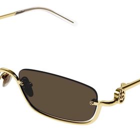 Gucci GG1278S Altın Kahverengi 55 19 140 Unisex Güneş Gözlüğü