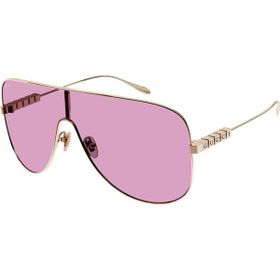 Gucci GG1436S 004 99-1 Kadın Pembe Mat Camlı Altın Metal Geometrik Güneş Gözlüğü