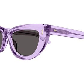 Gucci GG1521S 004 51-20 Kadın Füme Mat Camlı Mor Asetat Cat Eye Güneş Gözlüğü
