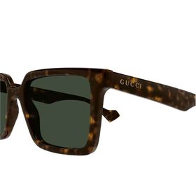 Gucci GG1540S 002 55-18 Kadın Yeşil Mat Camlı Kahverengi Asetat Dikdörtgen Güneş Gözlüğü