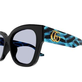 Gucci GG1550 003 54-18 Kadın Mor Mat Camlı Siyah Asetat Kare Güneş Gözlüğü