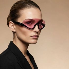 Gucci GG1650S 002 99-1 Unisex Pembe Mat Camlı Siyah Asetat Geometrik Güneş Gözlüğü