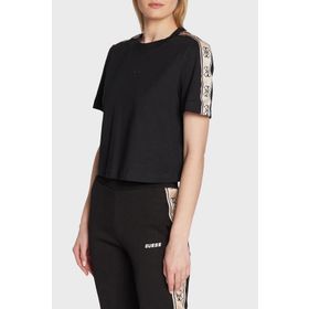 Guess Bisiklet Yaka Düz Siyah V3RI08I3Z14 Kadın T-shirt
