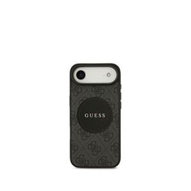 Guess Circle Classic Serisi iPhone 17 Air Yazı Logolu Magsafe Uyumlu Siyah Telefon Kılıfı