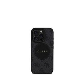 Guess Classic Circle iPhone 16 Pro Magsafe Uyumlu Siyah Telefon Kılıfı