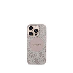 Guess Classic Circle iPhone 16 Pro Max Magsafe Uyumlu Pembe Telefon Kılıfı