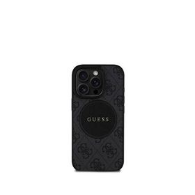 Guess Classic Circle iPhone 16 Pro Max Magsafe Uyumlu Siyah Telefon Kılıfı