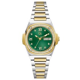 Guess Collection GCY98010L9MF Quartz Çelik Altın Rengi/Gri Yeşil Kadran 36 mm Kadın Kol Saati