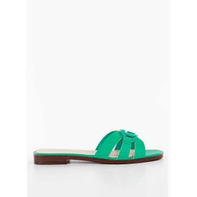 Guess FLJSYMLEA03MENTA Yeşil Kadın Deri Terlik