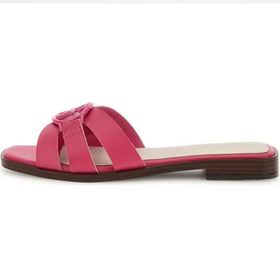 Guess FLJSYMLEA03PINK Pembe Deri Kadın Terlik