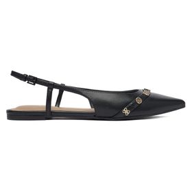 Guess FLPDORLEA05 Dorlee Siyah Deri Kadın Babet