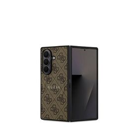 Guess Galaxy Z Fold 7 4G Desen Logolu Magsafe Uyumlu Kahverengi Telefon Kılıfı