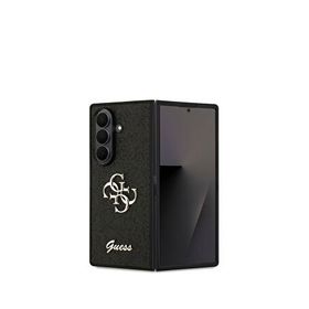 Guess Galaxy Z Fold 7 Glitter 4G Metal Logolu Siyah Telefon Kılıfı