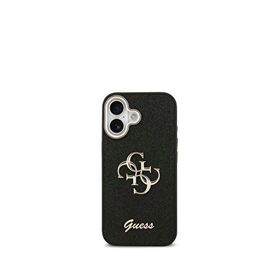 Guess Glitter iPhone 17 4G Logolu Siyah Telefon Kılıfı
