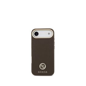 Guess Grained Serisi iPhone 17 Air 4G Logolu Magsafe Uyumlu Telefon Kılıfı