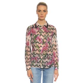 Guess GU71W64H55W70Q0 Pembe Yeşil Kadın Gömlek