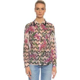 Guess GU71W64H55W70Q0 Pembe Yeşil Kadın Gömlek