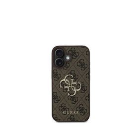 Guess iPhone 16 4G Logolu Uyumlu Kahverengi Telefon Kılıfı