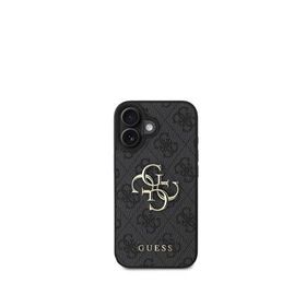 Guess iPhone 16 4G Logolu Uyumlu Siyah Telefon Kılıfı