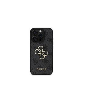 Guess iPhone 16 Pro Max 4G Logolu Uyumlu Siyah Telefon Kılıfı